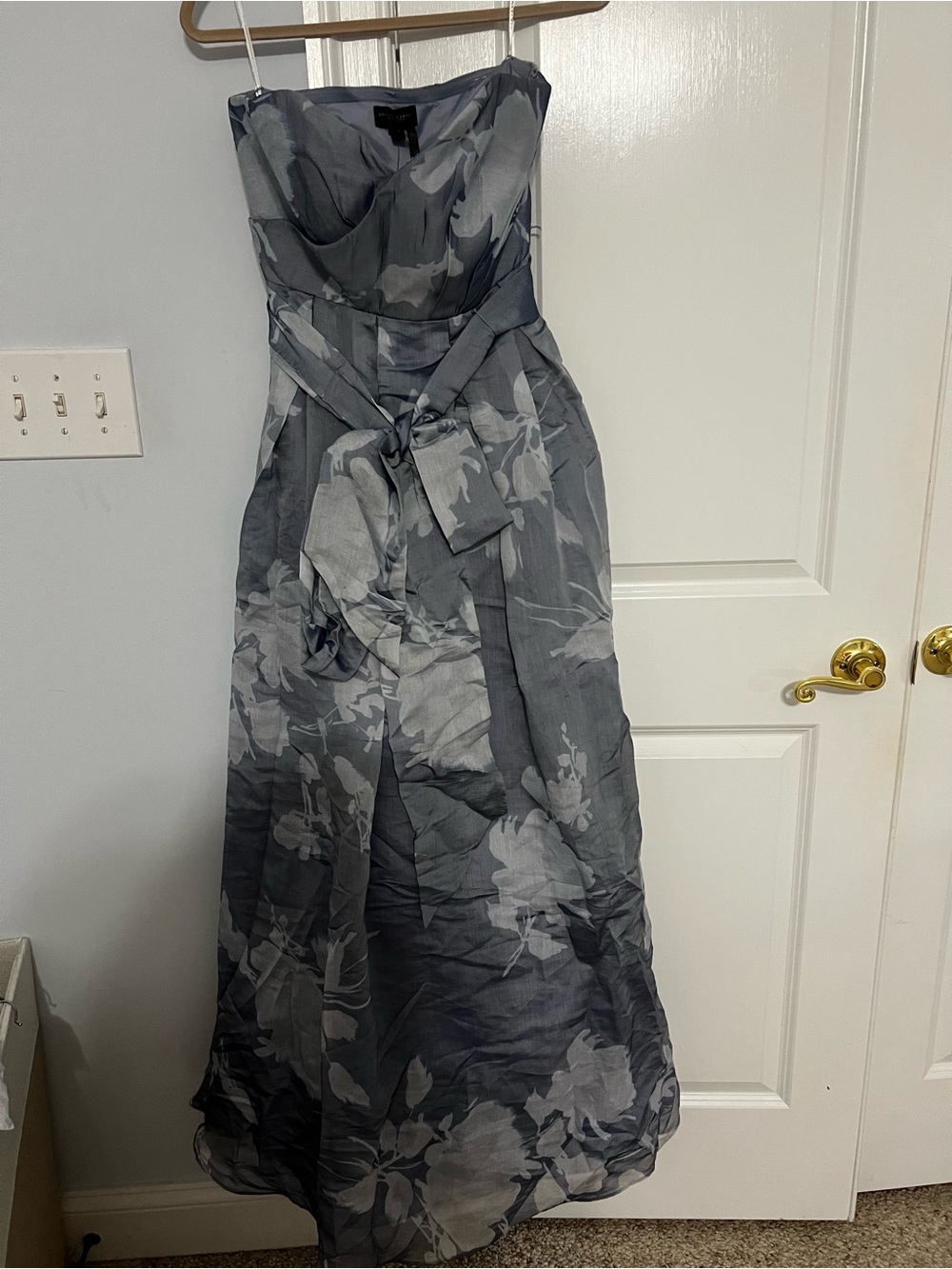 Donna Karan New York Floral Strapless Fit & Flare Gown sz 6 NWT - Picture 8 of 13